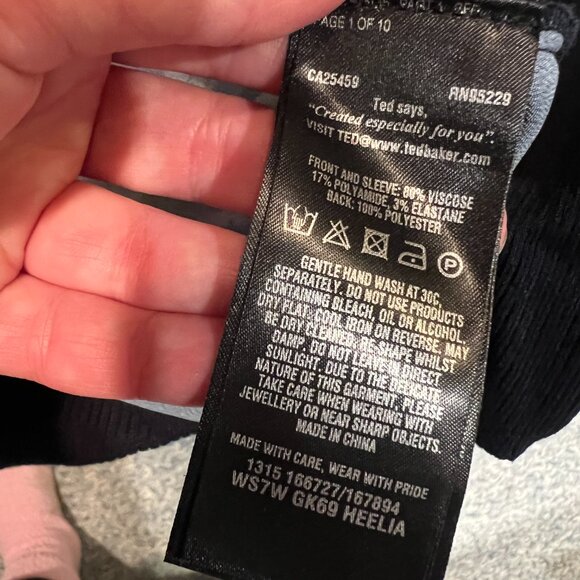 Ted Baker Heelia Entangled Enchantment Wrap Cardigan sweater size 1 nwot - Picture 9 of 9